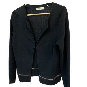Sandro Paris Crop Jacket With Zipper Cotton/Wool
